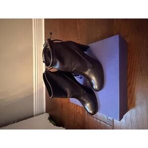 Stuart Weitzman Black Leather Ankle Boots Size 7